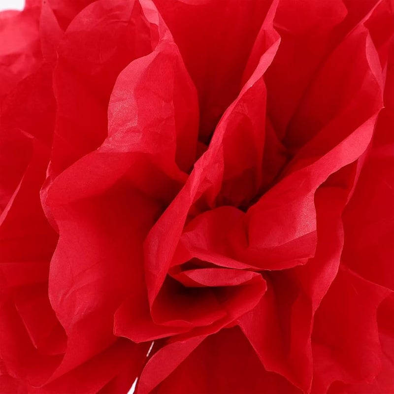 أوراق نسيج متعددة الألوان كرات بوم بوم 50 قطعة زينة معلقة لحفلات الزفاف وعيد الميلاد - Image 4